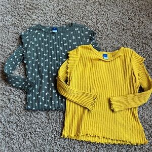 Old Navy Kids' Yellow and Green Ruffle Long Sleeve